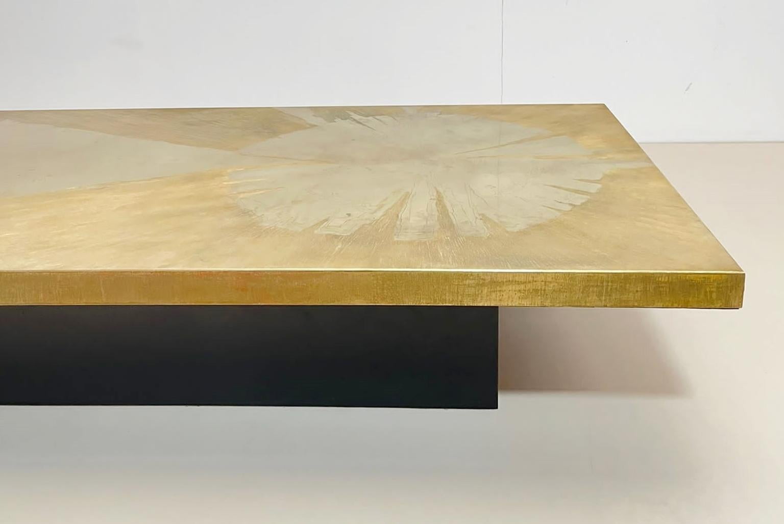 Contemporary Brass Coffee Table by Rive Gauche 1