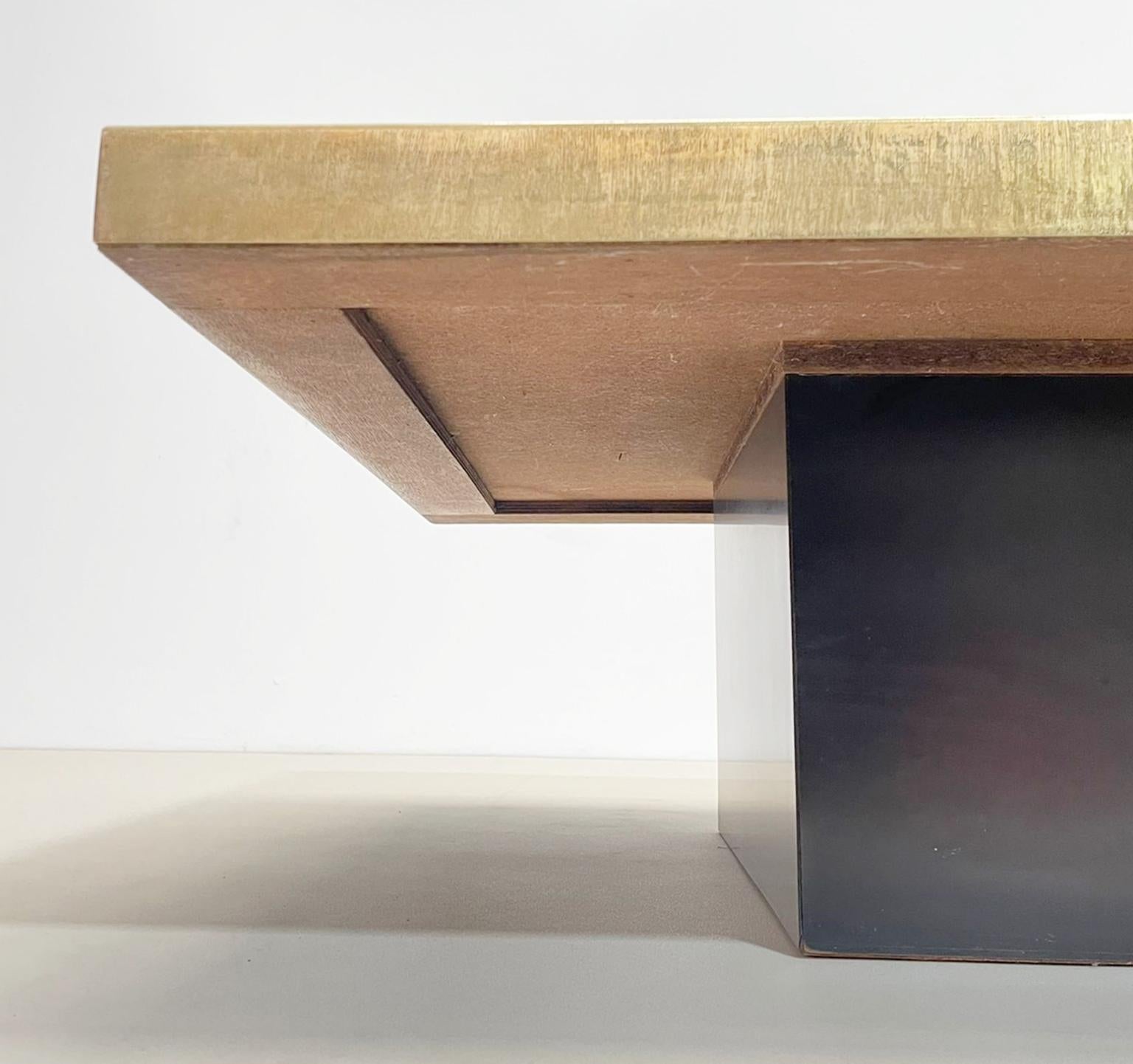 Contemporary Brass Coffee Table by Rive Gauche 2