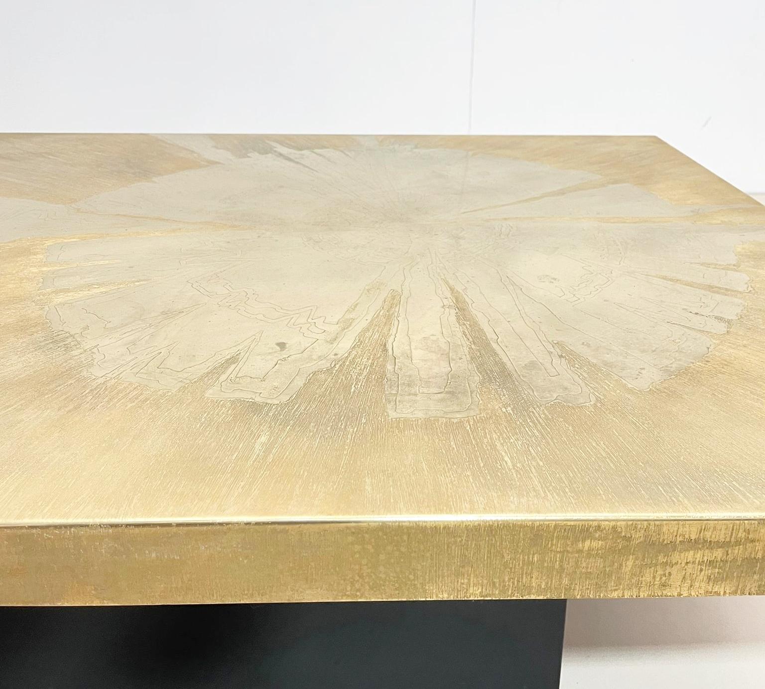 Contemporary Brass Coffee Table by Rive Gauche 3