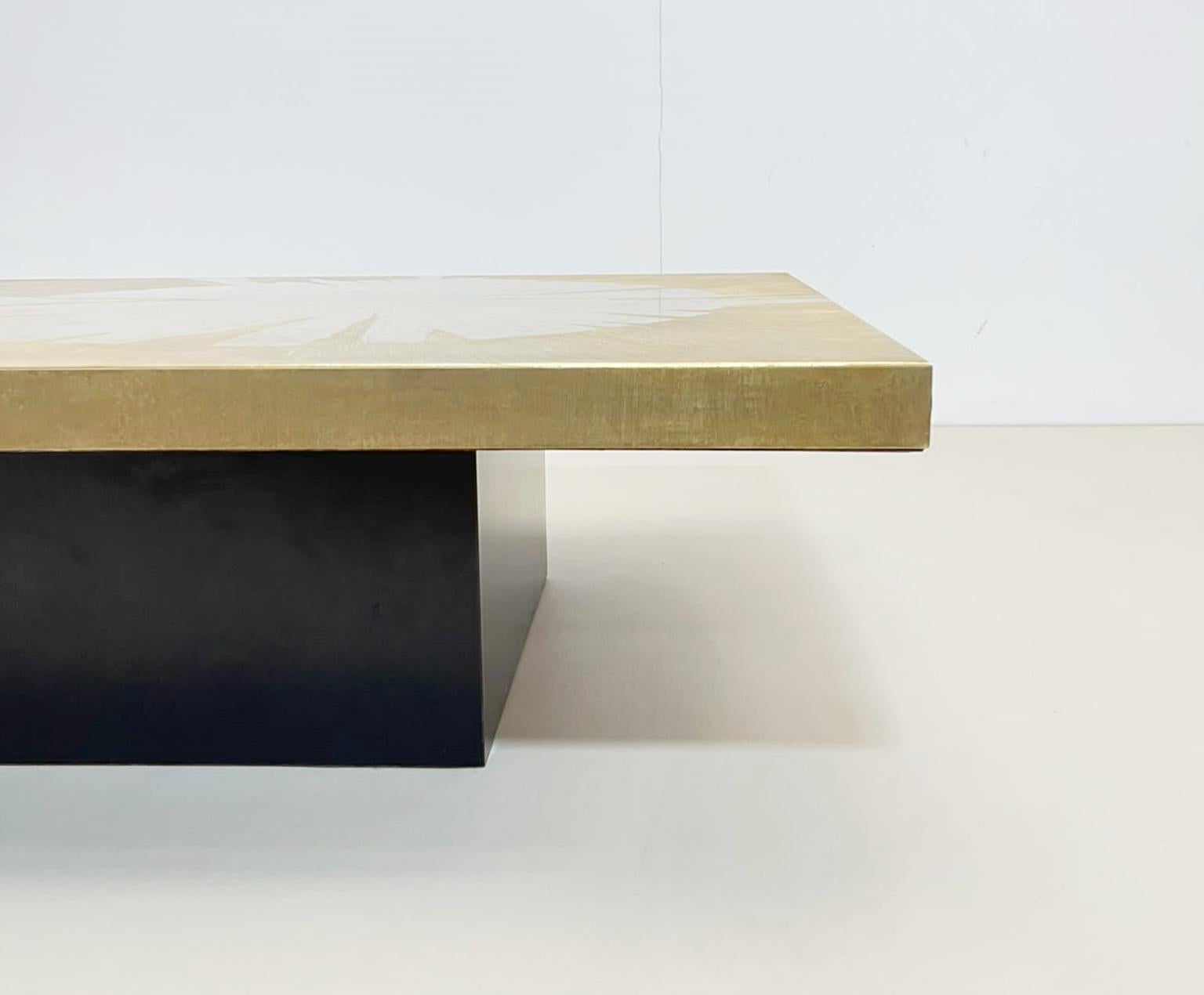 Contemporary Brass Coffee Table by Rive Gauche 4