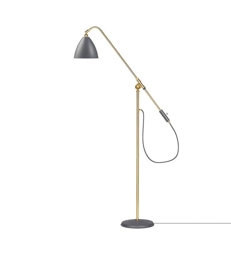 Danish Contemporary Brass Floor Lamp, Robert Dudley Best For Sale