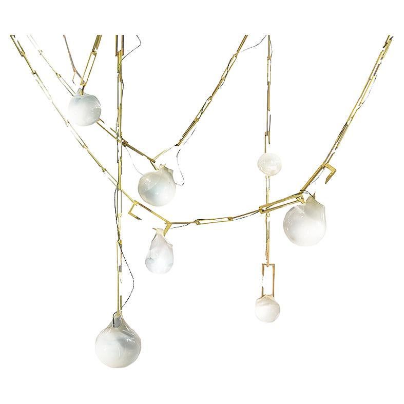 Contemporary Brass Light Pendant, Nephentes Cordon/Tendril by Christopher Boots