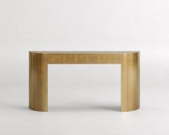 Contemporary Brass One curve Console by Studio Narra