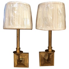 Contemporary Brass Pair of Elegant Wall Sconces by Jacques Garcia