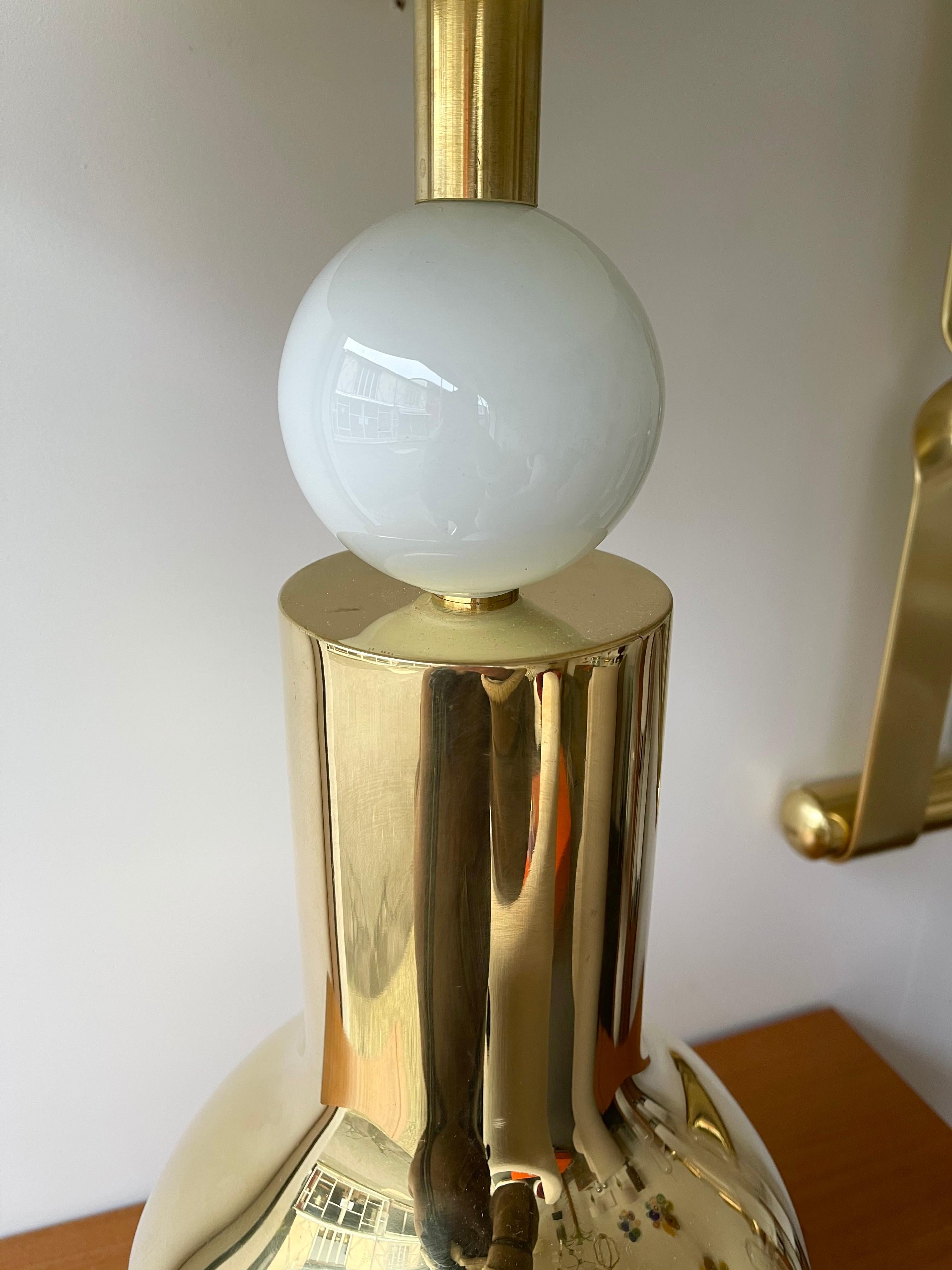 Contemporary Brass Pair of Eyes Ball Lamps, Italy For Sale 6