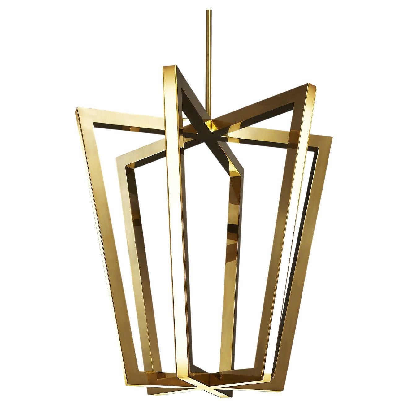 Contemporary Brass Pendant Light, Asterix by Christopher Boots For Sale