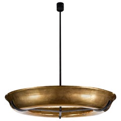 Contemporary Brass Ring Pendant Led