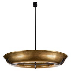 Contemporary Brass Ring Pendant Led