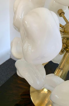 Contemporary Brass Sputnik Murano Glass Cloud Lamp, Italy