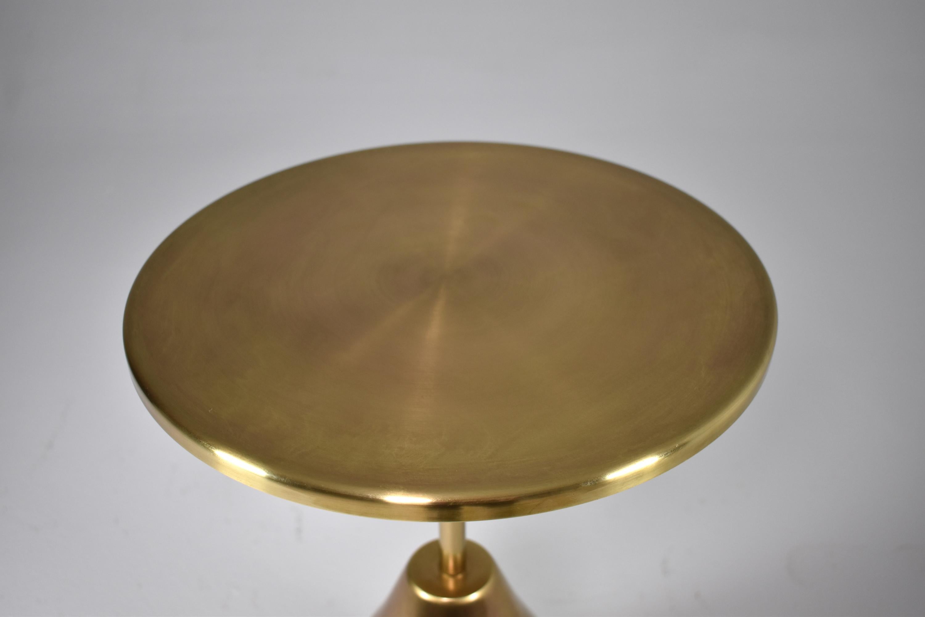 Portuguese Or-Ora Custom Brass Table by Jonathan Amar Studio  For Sale