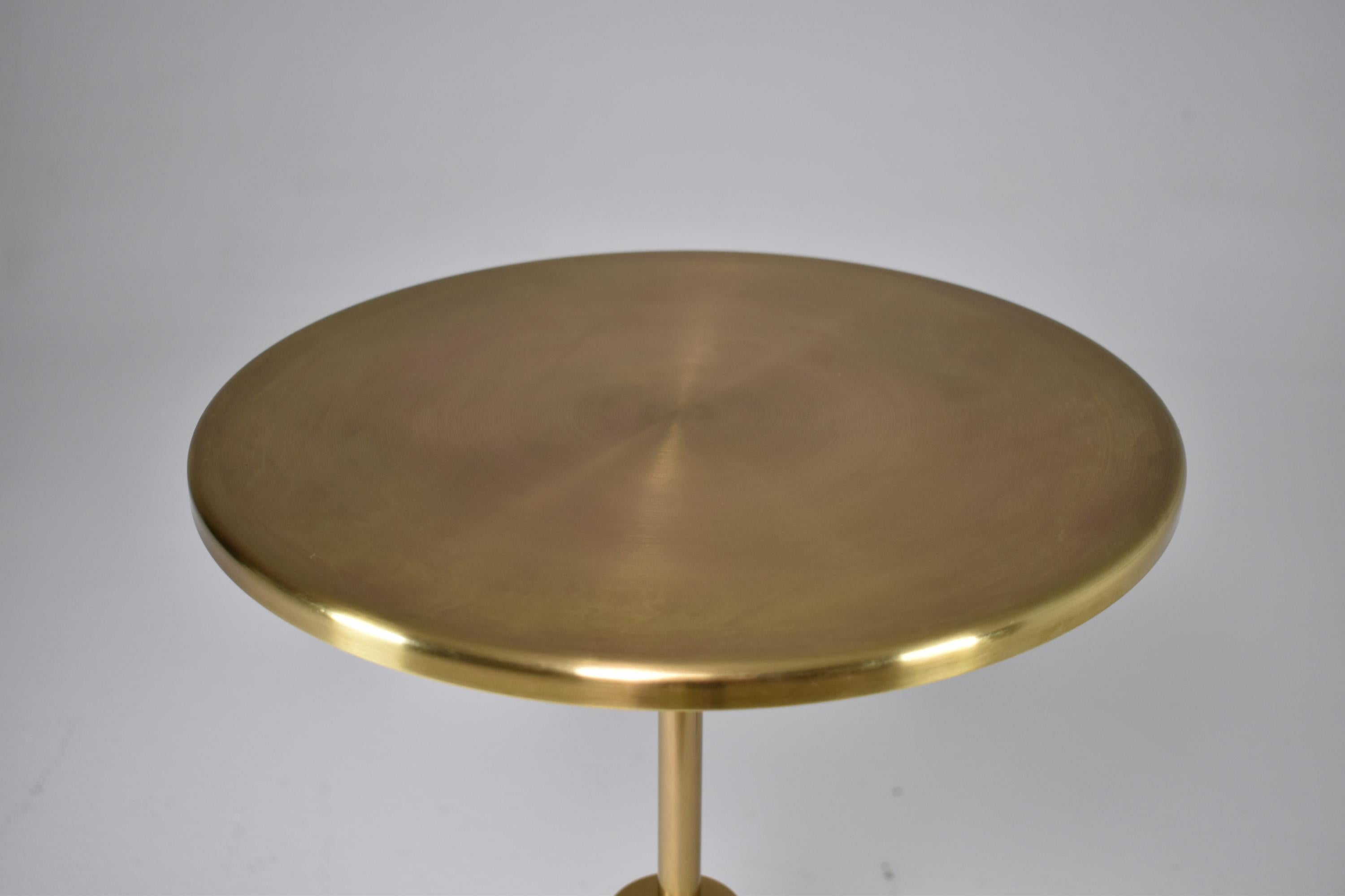 Varnished Or-Ora Custom Brass Table by Jonathan Amar Studio  For Sale
