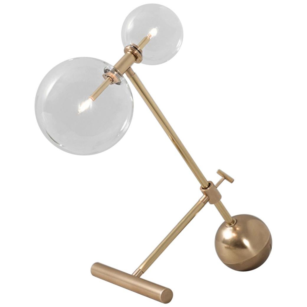 Zosia Contemporary Brass Table Lamp by Schwung