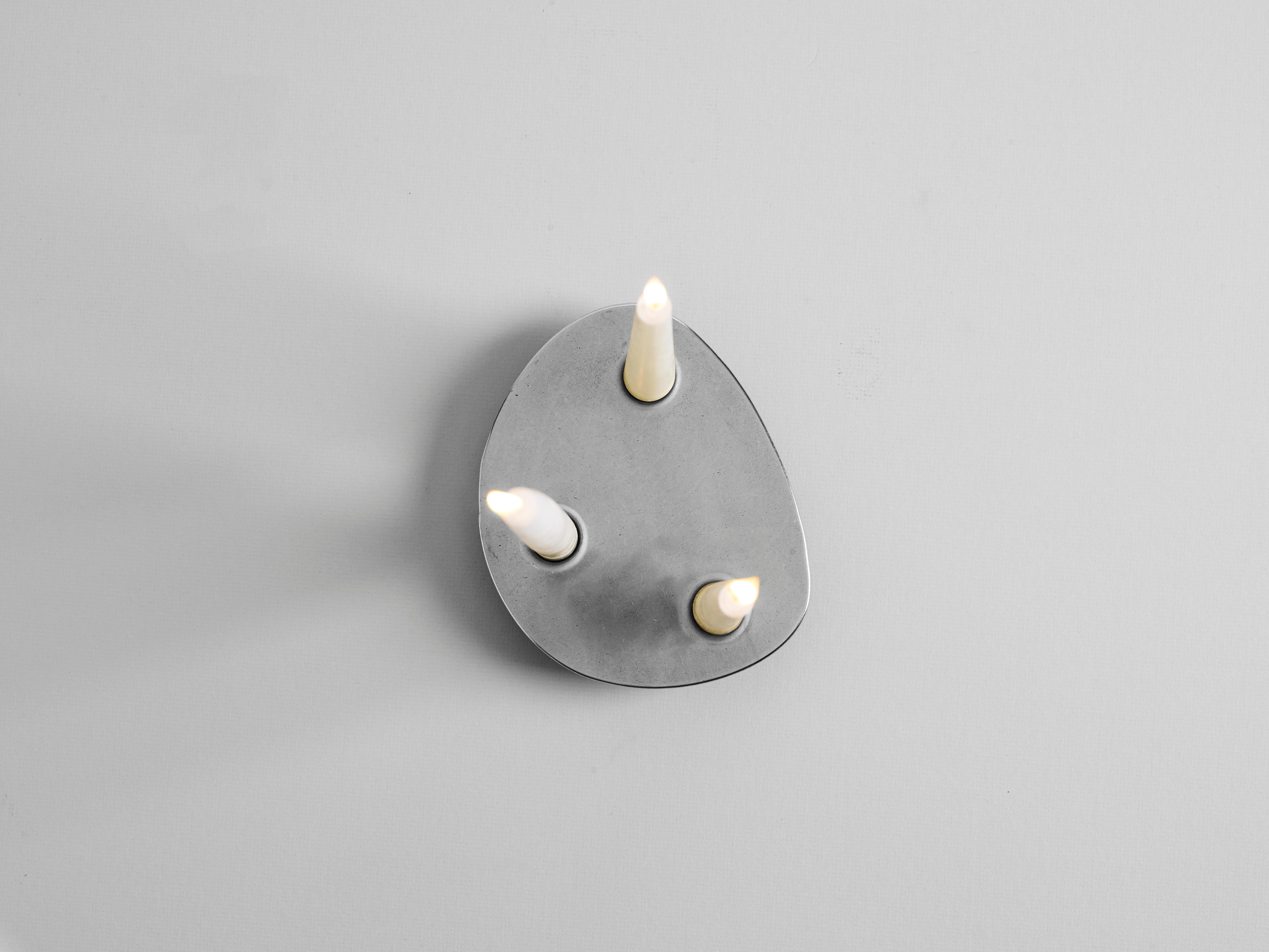 Contemporary Brass Trio Candle Holder Henry Wilson 7