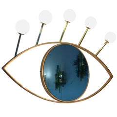 Appliques murales contemporaines en laiton Miroir yeux bleus, Italie