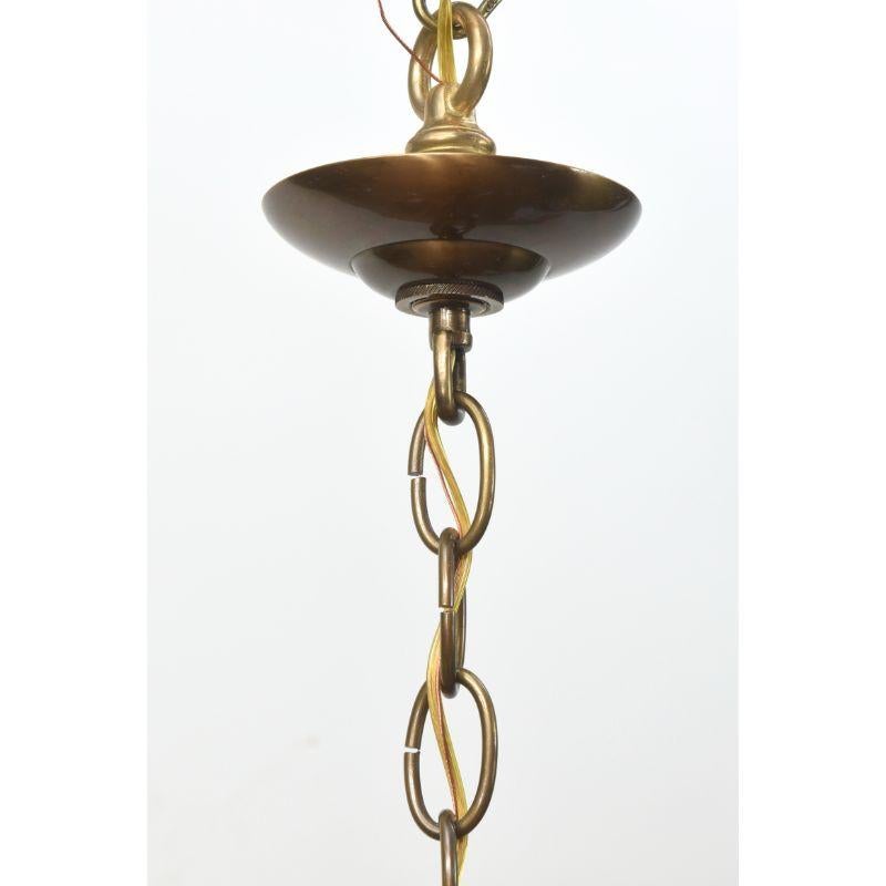 Contemporary Brass Wheat Chandelier For Sale 5