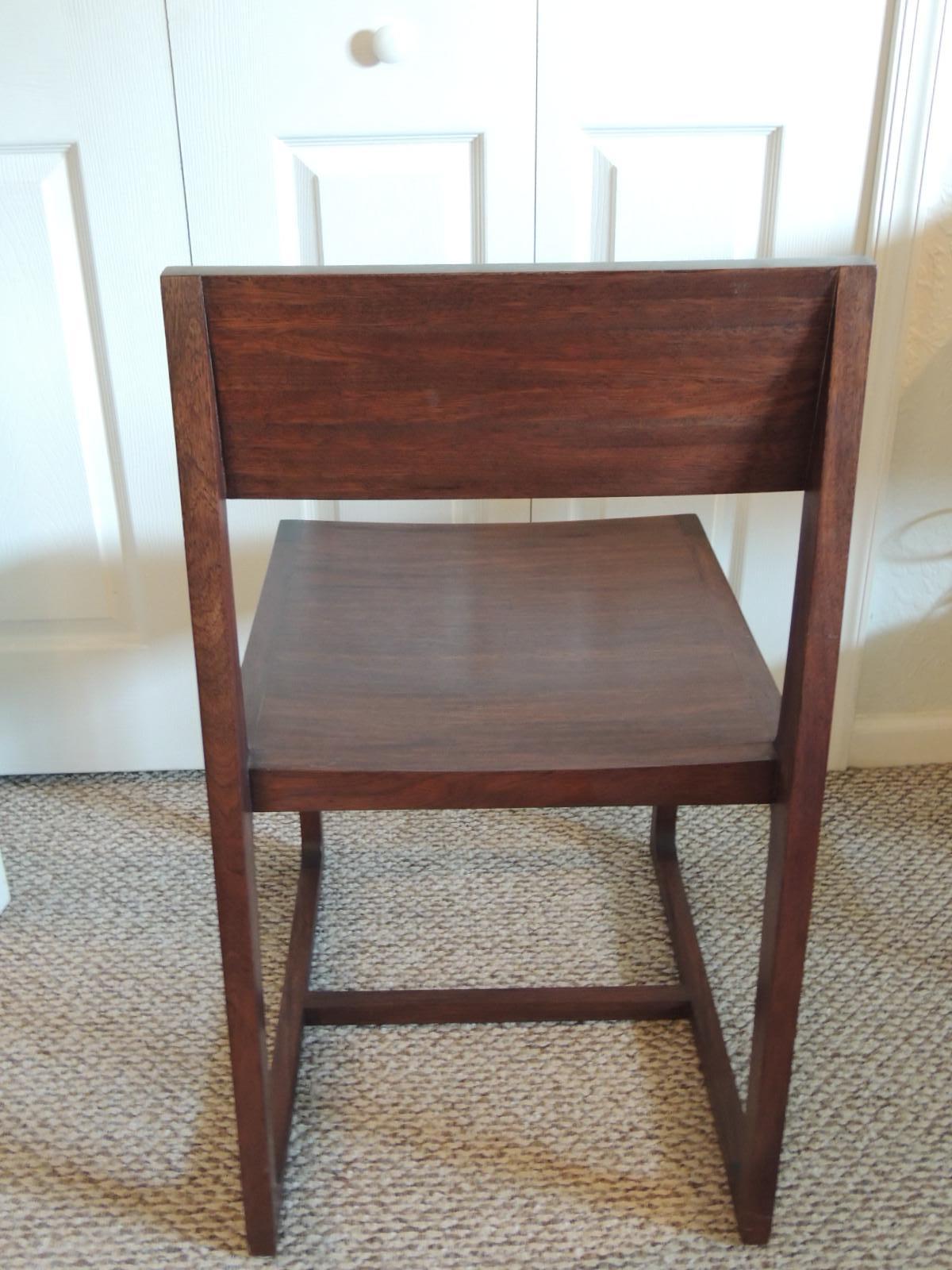 Contemporary Brazilian Hardwood Desk Side Chair Handcrafted in Brazil In Good Condition In Oakland Park, FL