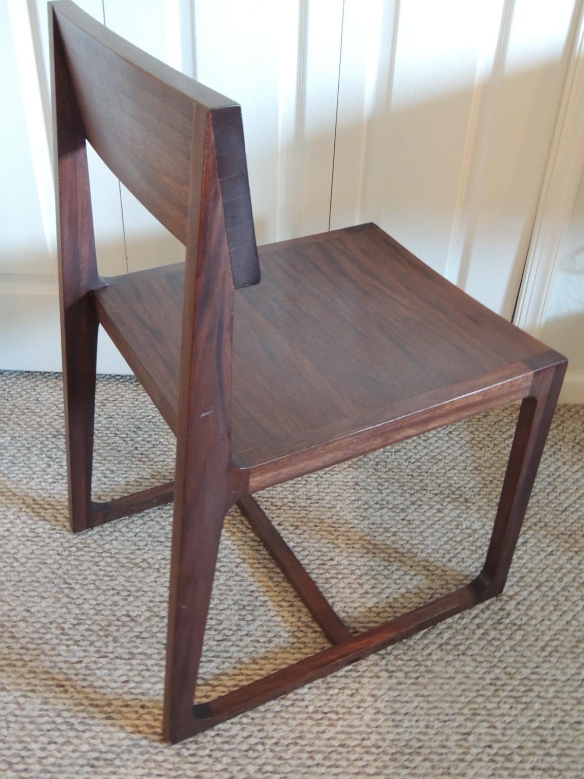 Contemporary Brazilian Hardwood Desk Side Chair Handcrafted in Brazil 1