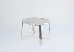Contemporary Brazilian side table in cast aluminum - large