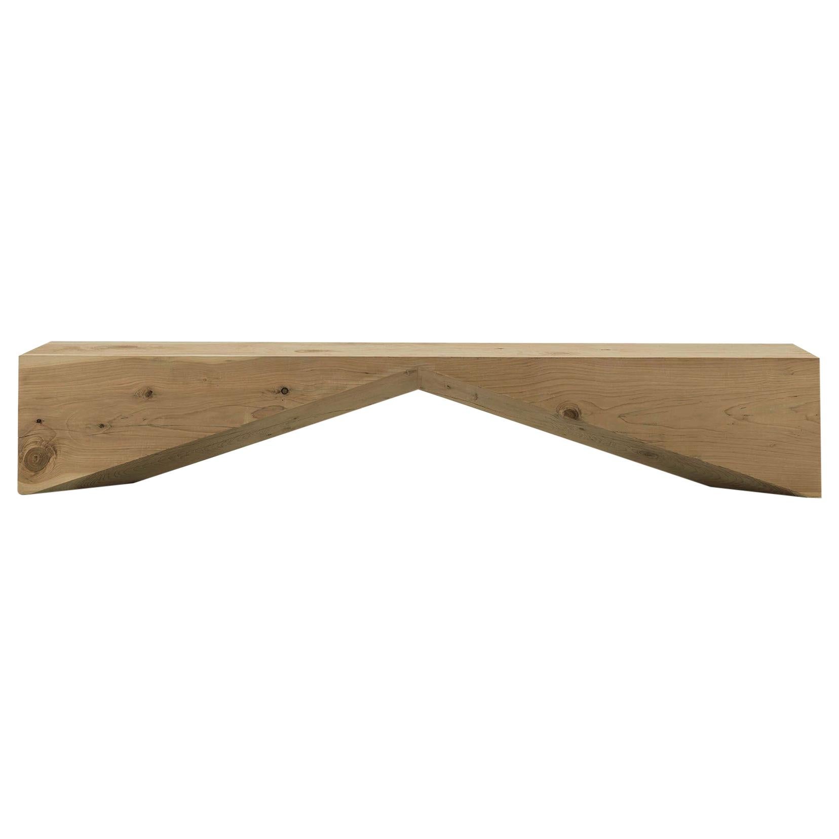 Bridge Bench C.R.&S. Riva1920 Contemporary Natural Cedar Wood Made in Italy For Sale