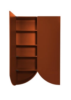 Contemporary Bridges cabinet by Muller Van Severen, red laquered wardrobe, Large