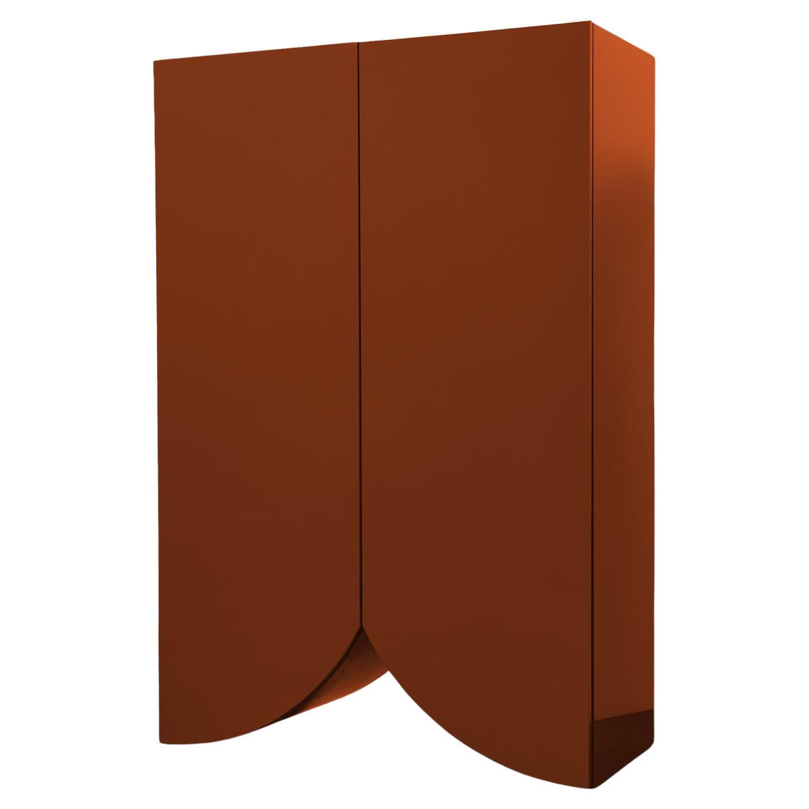Armadio Bridges contemporaneo di Muller Van Severen, armadio laccato rosso, Grande