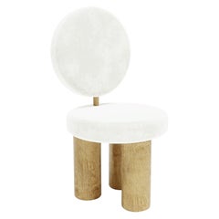 Contemporary Bright White Velvet Body Chairby Masquespacio