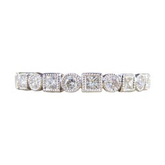 Contemporary Brilliant and Princess Cut Full Eternity Ring in 18 Carat Gold