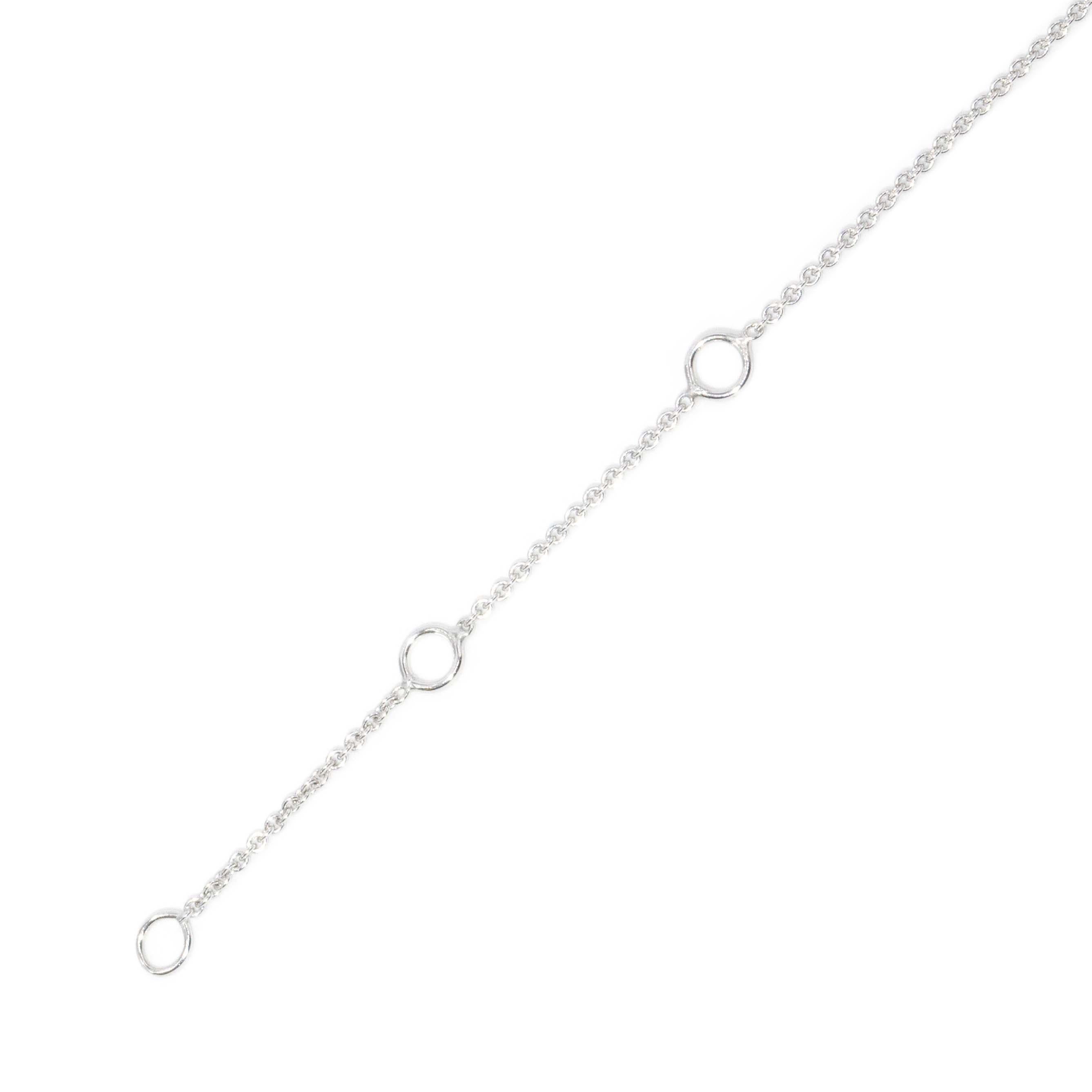 Contemporary Brilliant Diamond Multi Drop Necklet 9 Carat White Gold in vendita 1