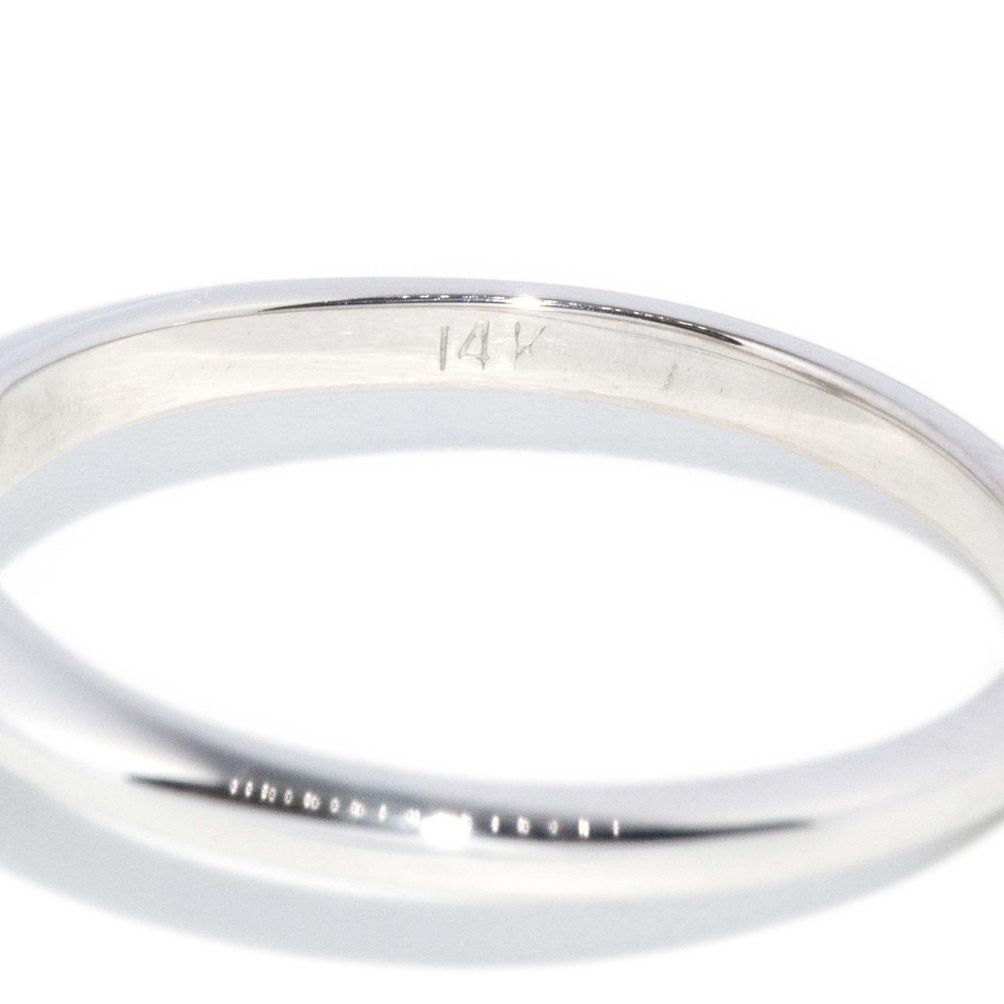 Zeitgenössischer Brillant-Diamant-Solitär-Ring 14 Karat Weißgold im Angebot 3