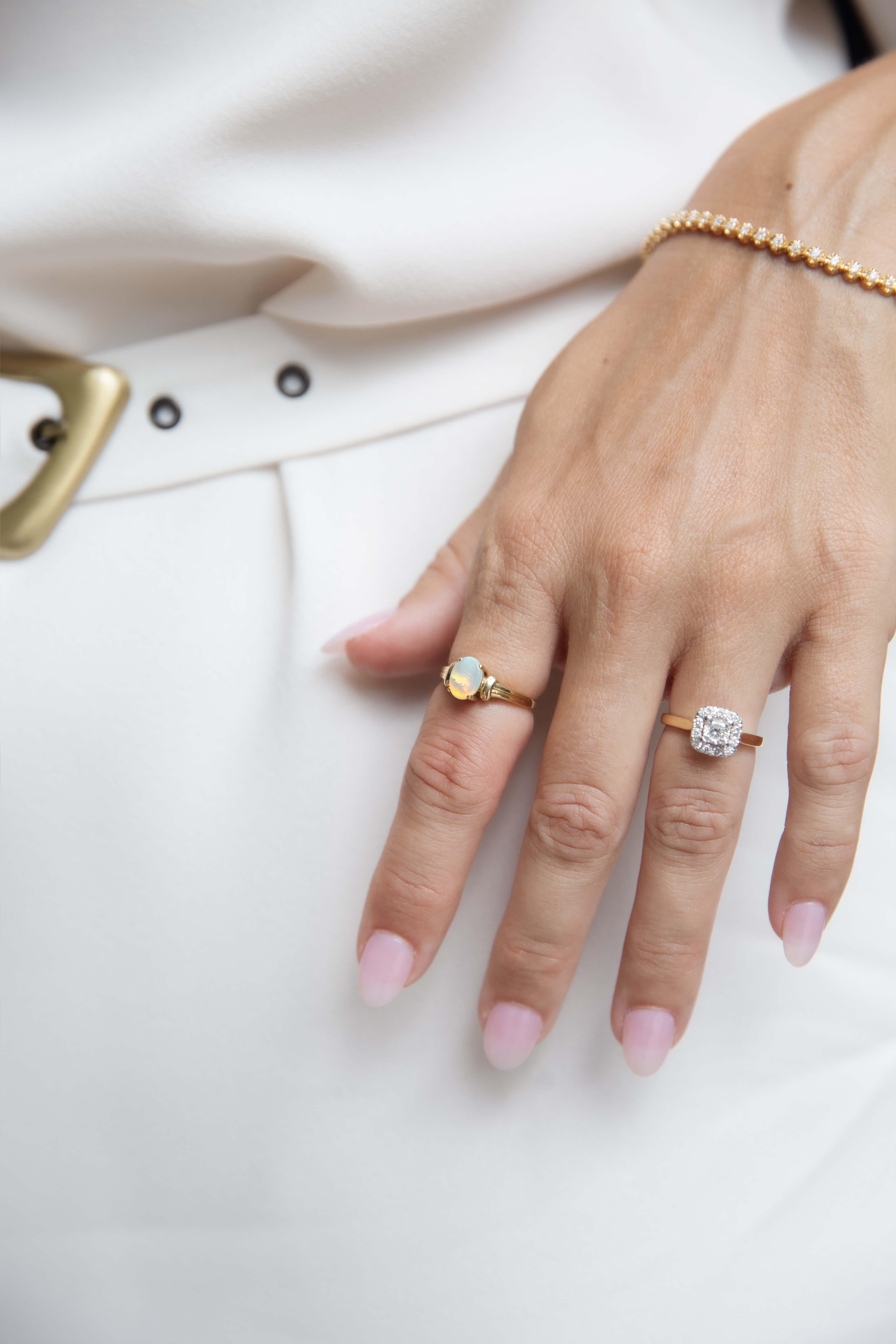 Bracciale da tennis con diamanti a brillante contemporaneo in oro giallo 18 carati in vendita 6