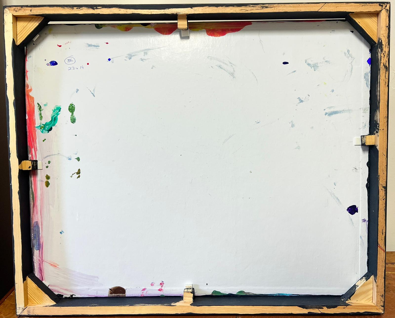 Pittura astratta Modern British colorata con motivi e disegni geometrici - Painting Astratto di Contemporary British 