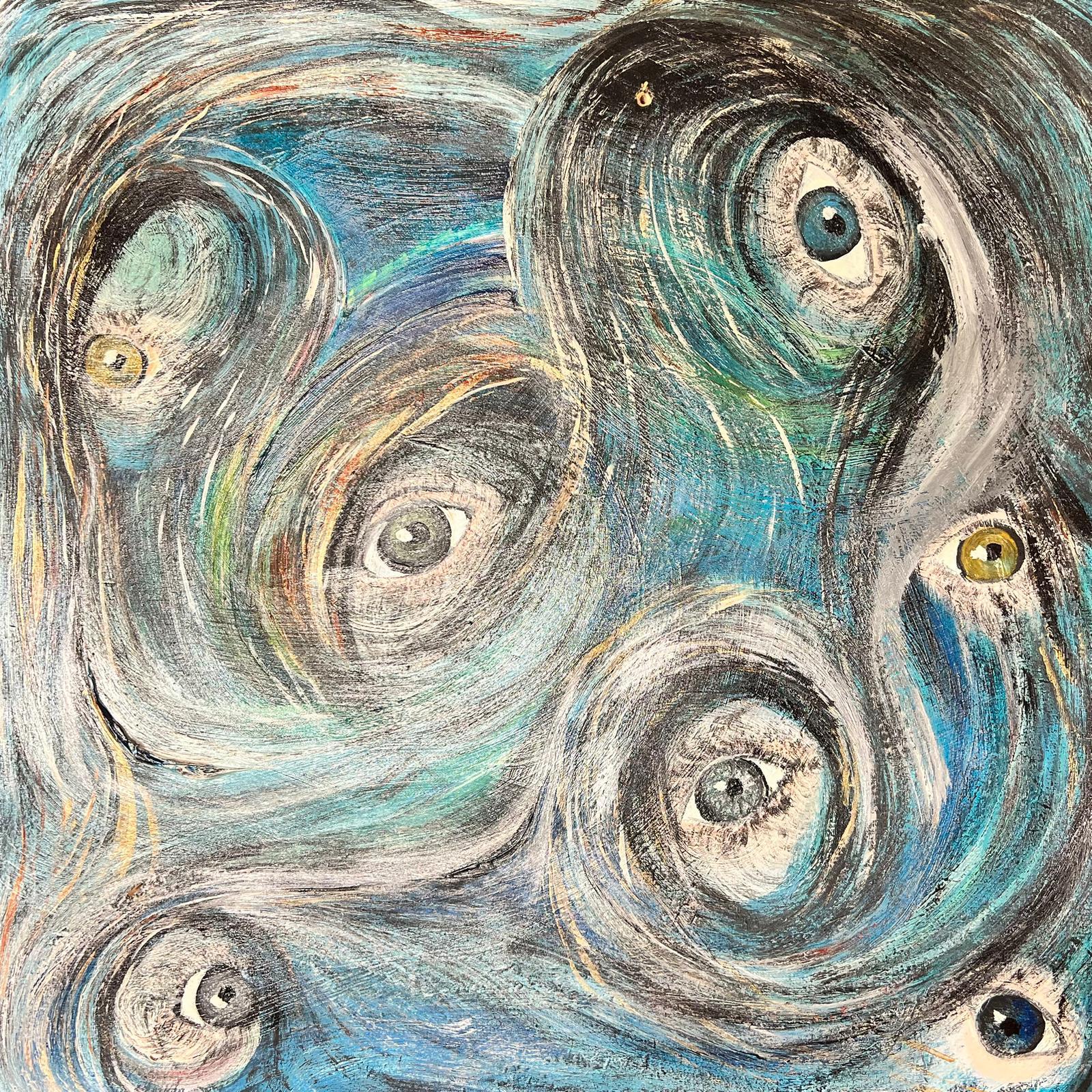 Quadrati colorati di pittura astratta Modern British in vendita 2