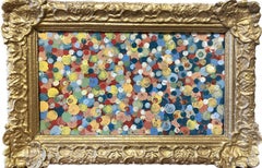 Colourful Modern British Painting Dots & Spots Summer Colors Gilt Frame