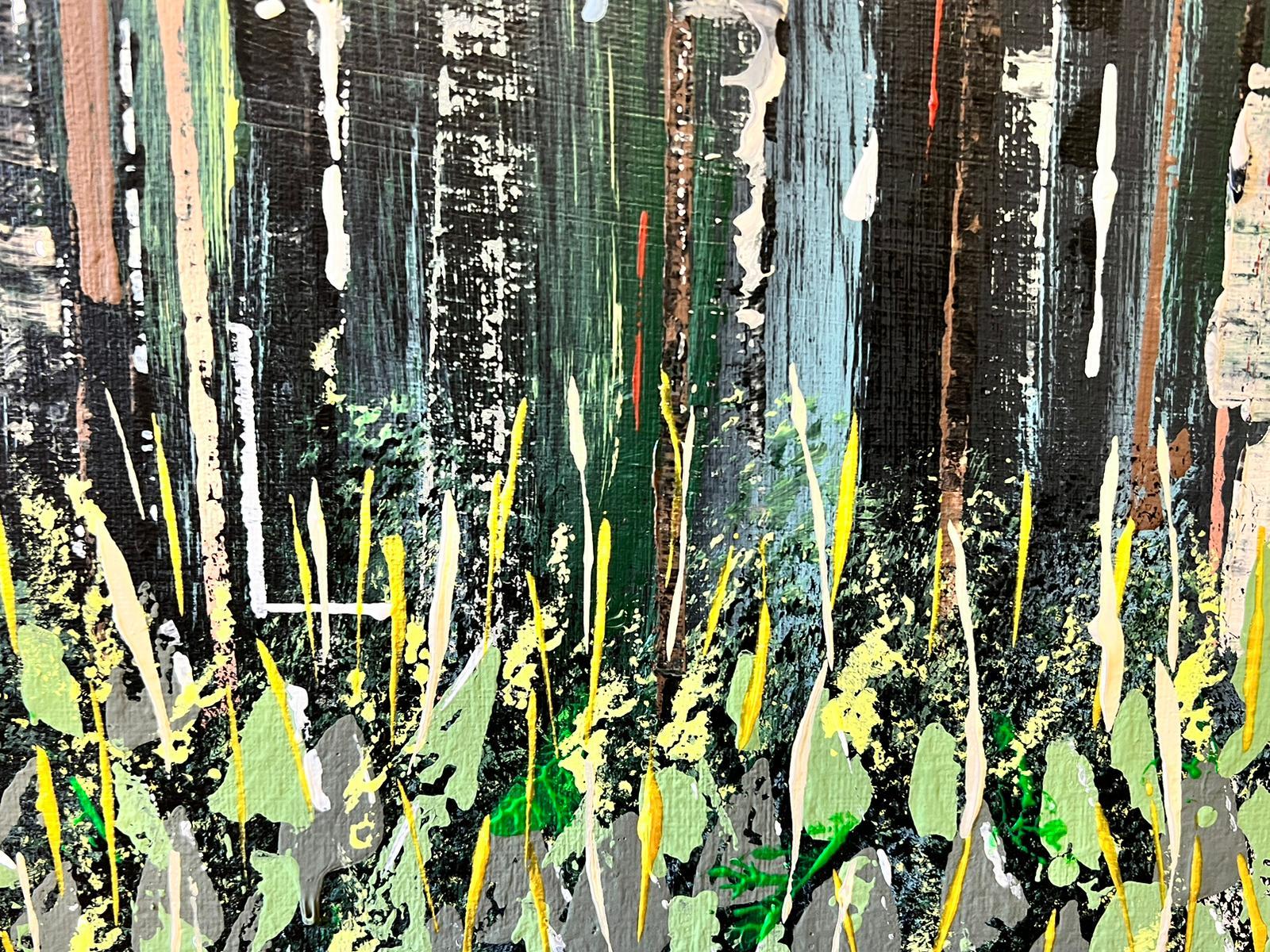 Color Modernity British Summer Thick Woodland Landscape Dense Trees (Paysage de forêt dense) - Painting de Contemporary British 