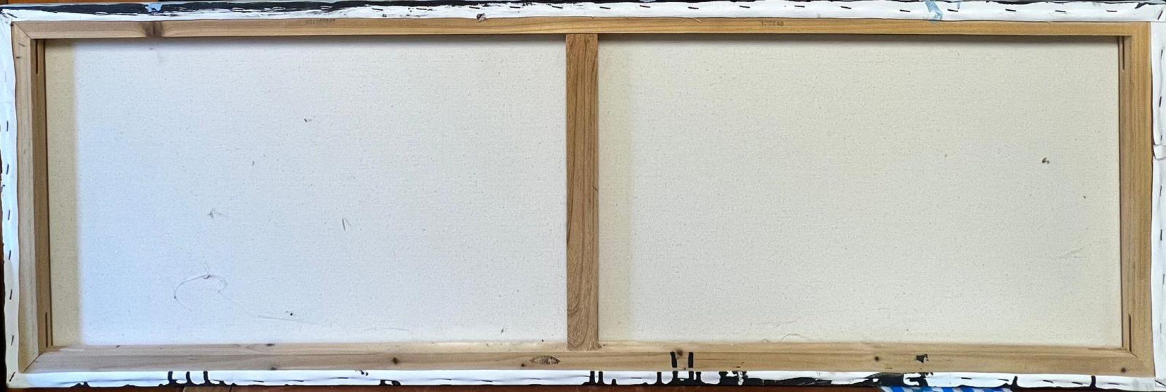 Colorato quadro Modern British di grandi dimensioni con parco classico, lago e tempio 2