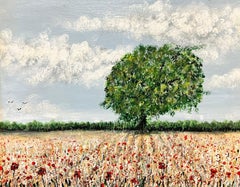 Field of Poppies Large British Contemporary Painting Rural Landscape