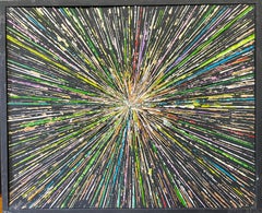 Starburst Explosion of Colors Large Contemporary British Abstract Painting