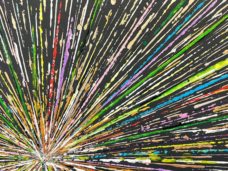 Contemporary British - Starburst Explosion of Colors Large Contemporary ...