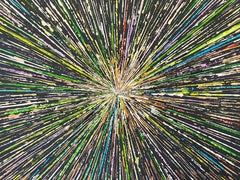 Starburst Explosion of Colors Large Contemporary British Abstract Painting