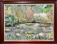 Waterlily Pond Large Post Impressionist Oil Painting