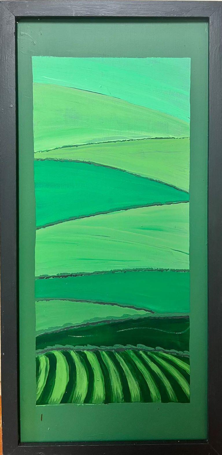 Pittura astratta geometrica cubista britannica Forme astratte Greene & Greene - Painting di Contemporary British