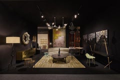 Contemporary Bronze and Hand-Blown Glass Chandelier by Emilie Lemardeley, France