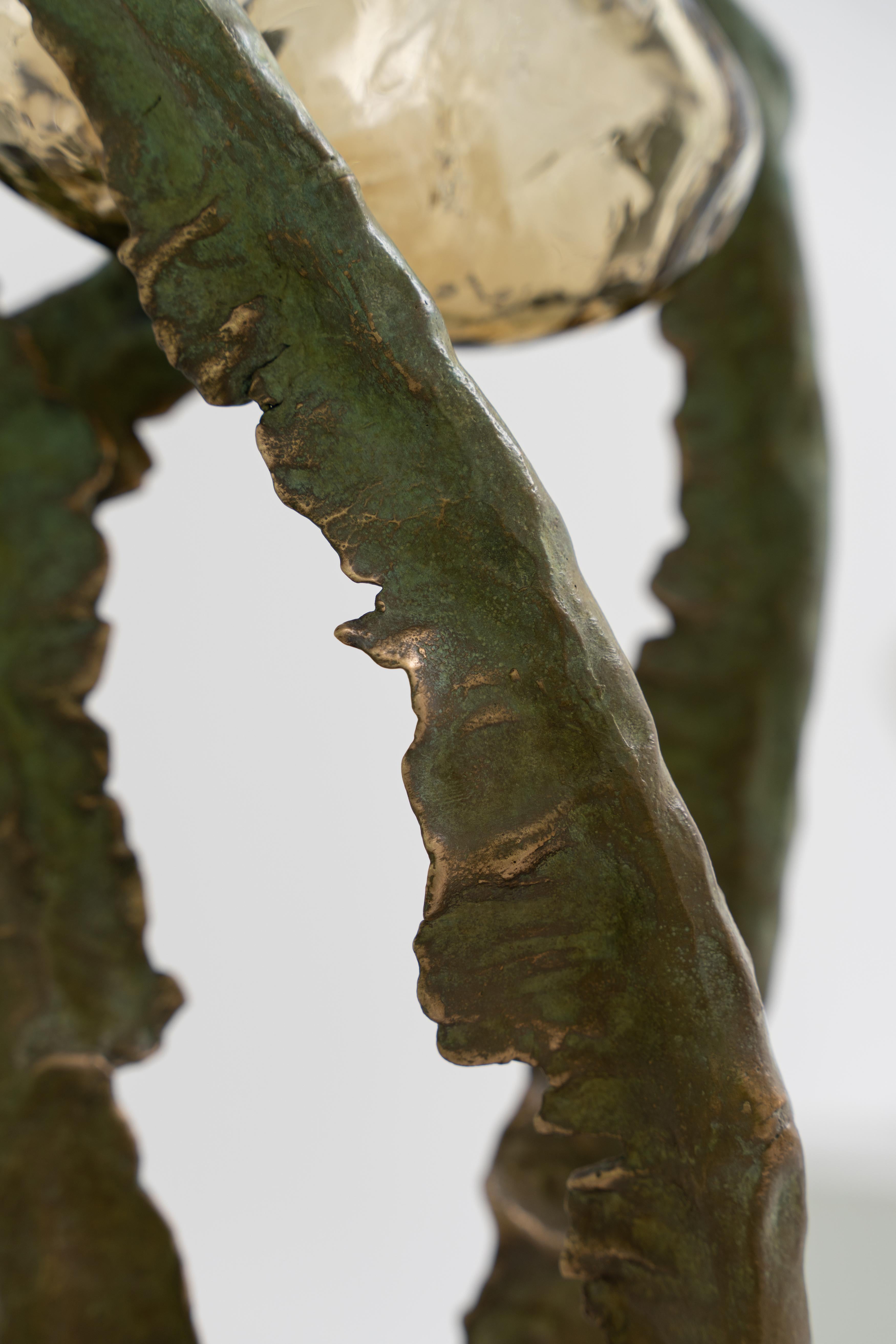 Lámpara de mesa contemporánea de bronce y vidrio soplado a mano, Francia en Nuevo estado para la venta en London, GB