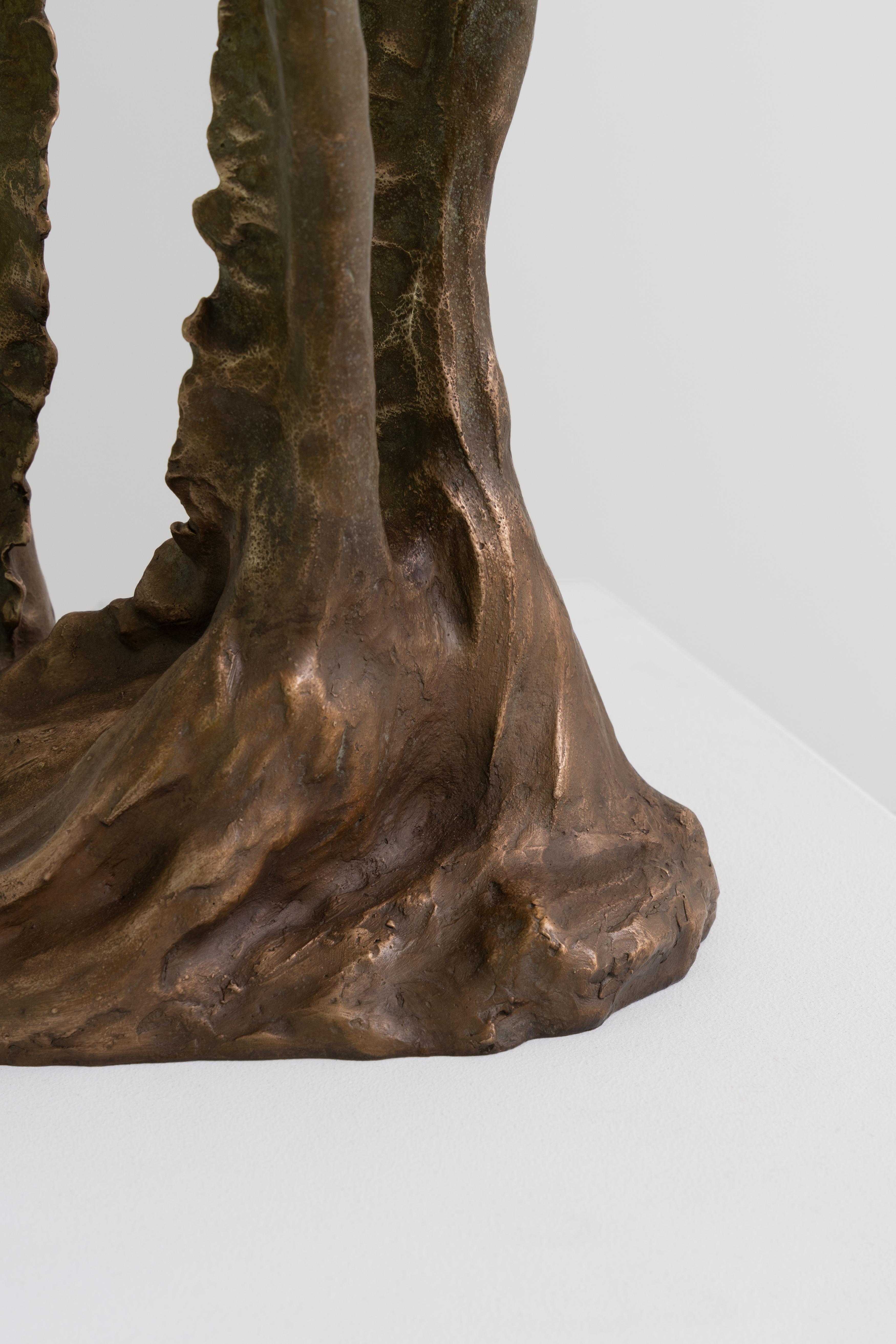 Lámpara de mesa contemporánea de bronce y vidrio soplado a mano, Francia Siglo XXI y contemporáneo en venta