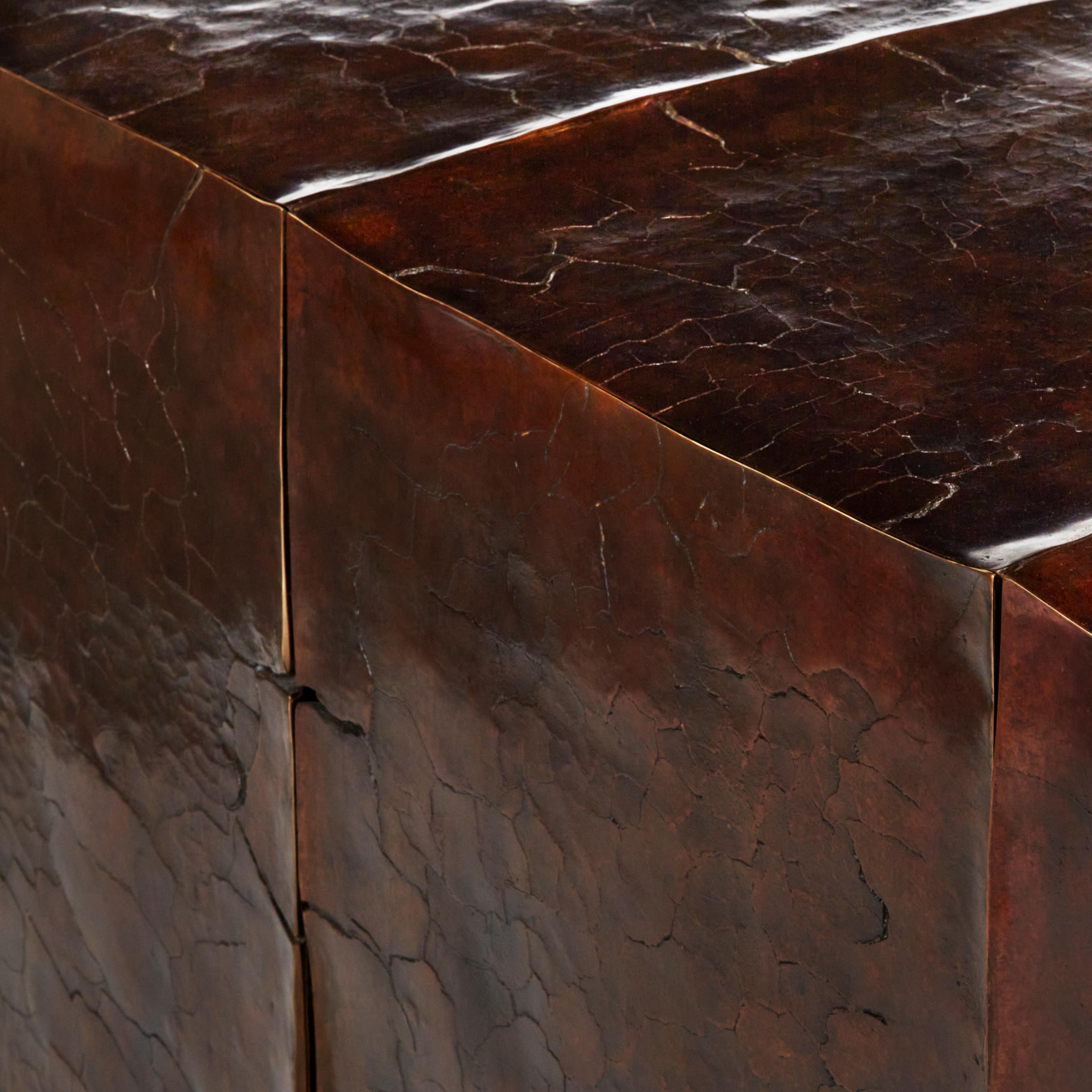 Credenza contemporanea in bronzo e legno di Erwan Boulloud, Francia in vendita 2