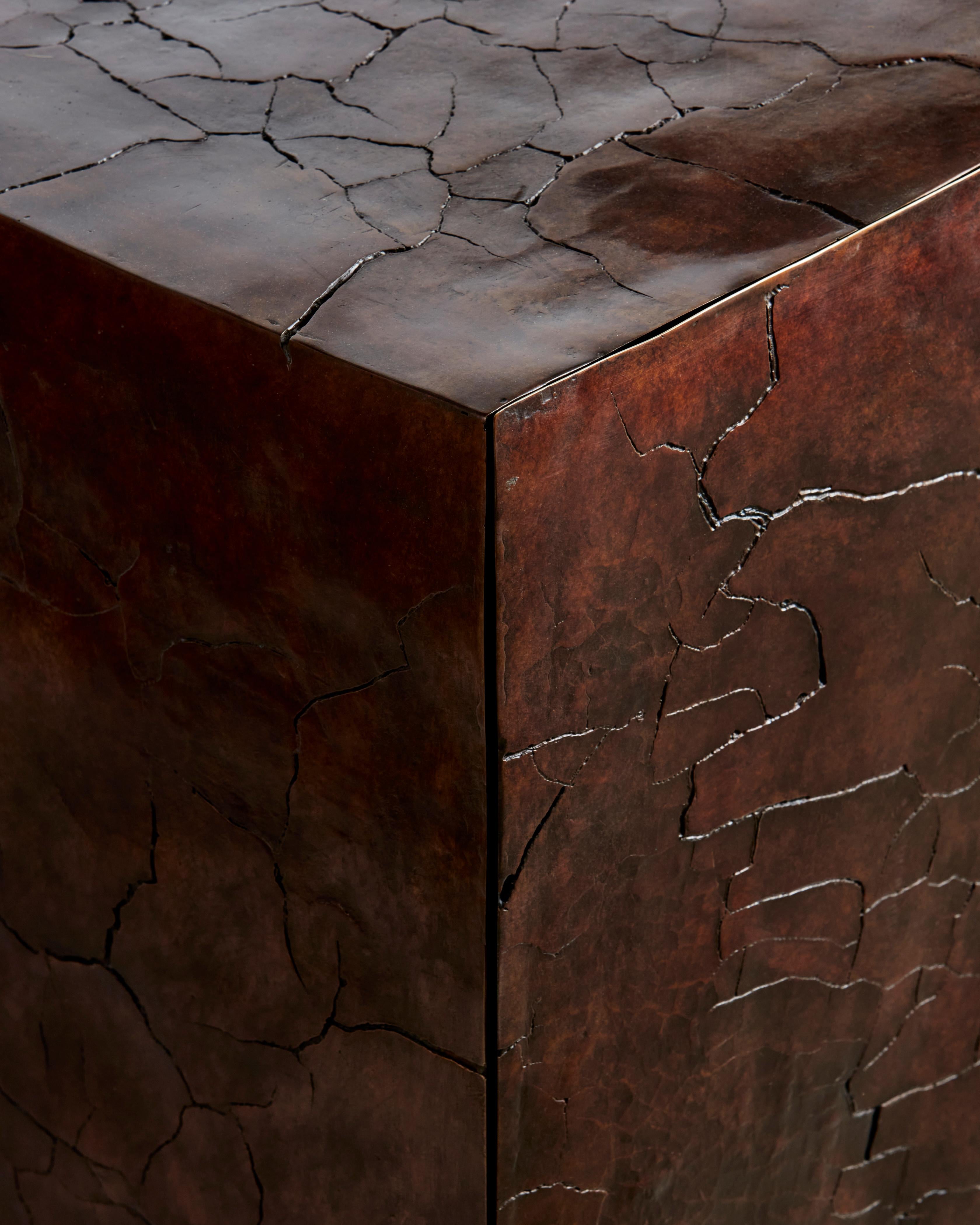 Credenza contemporanea in bronzo e legno di Erwan Boulloud, Francia in vendita 3