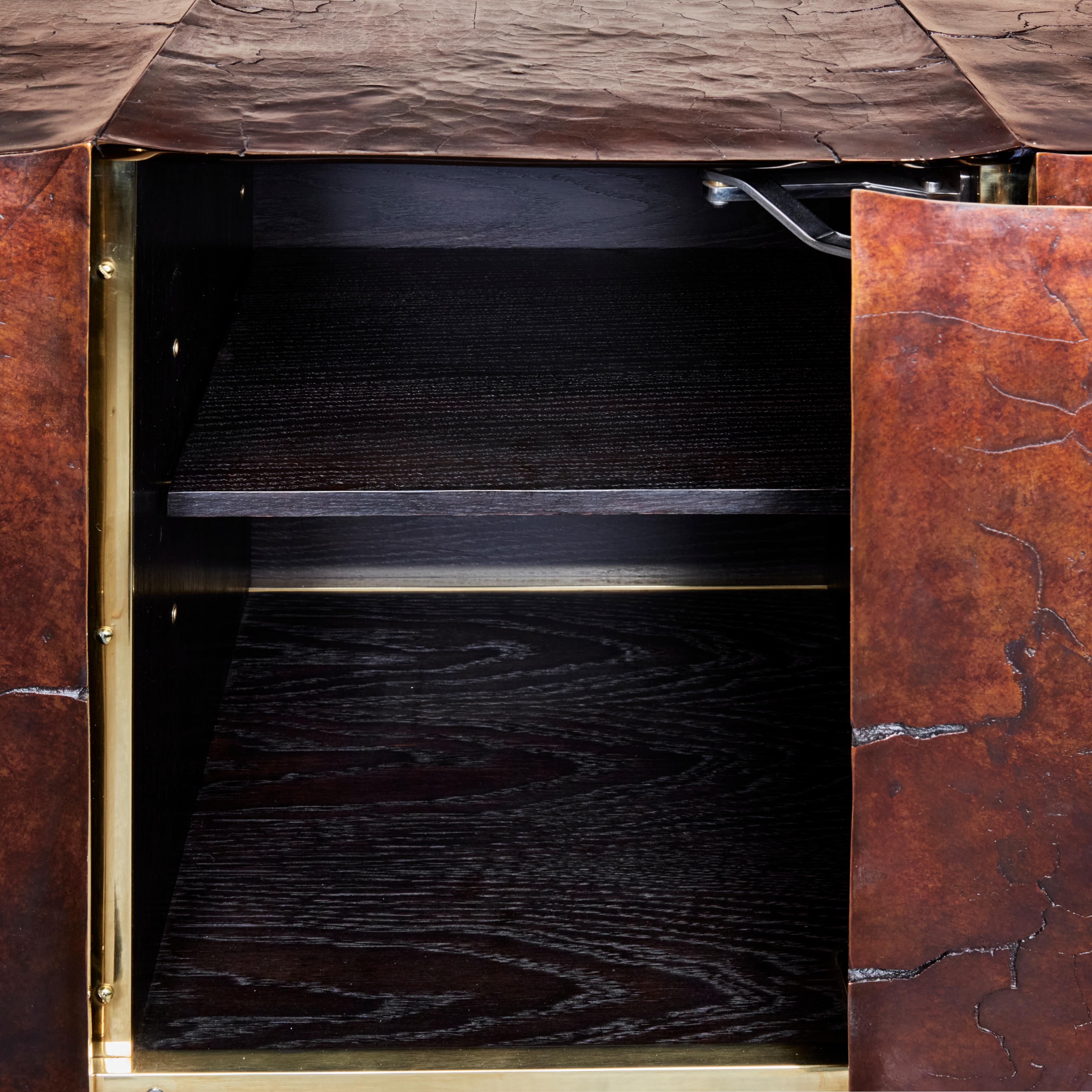 Credenza contemporanea in bronzo e legno di Erwan Boulloud, Francia in vendita 5