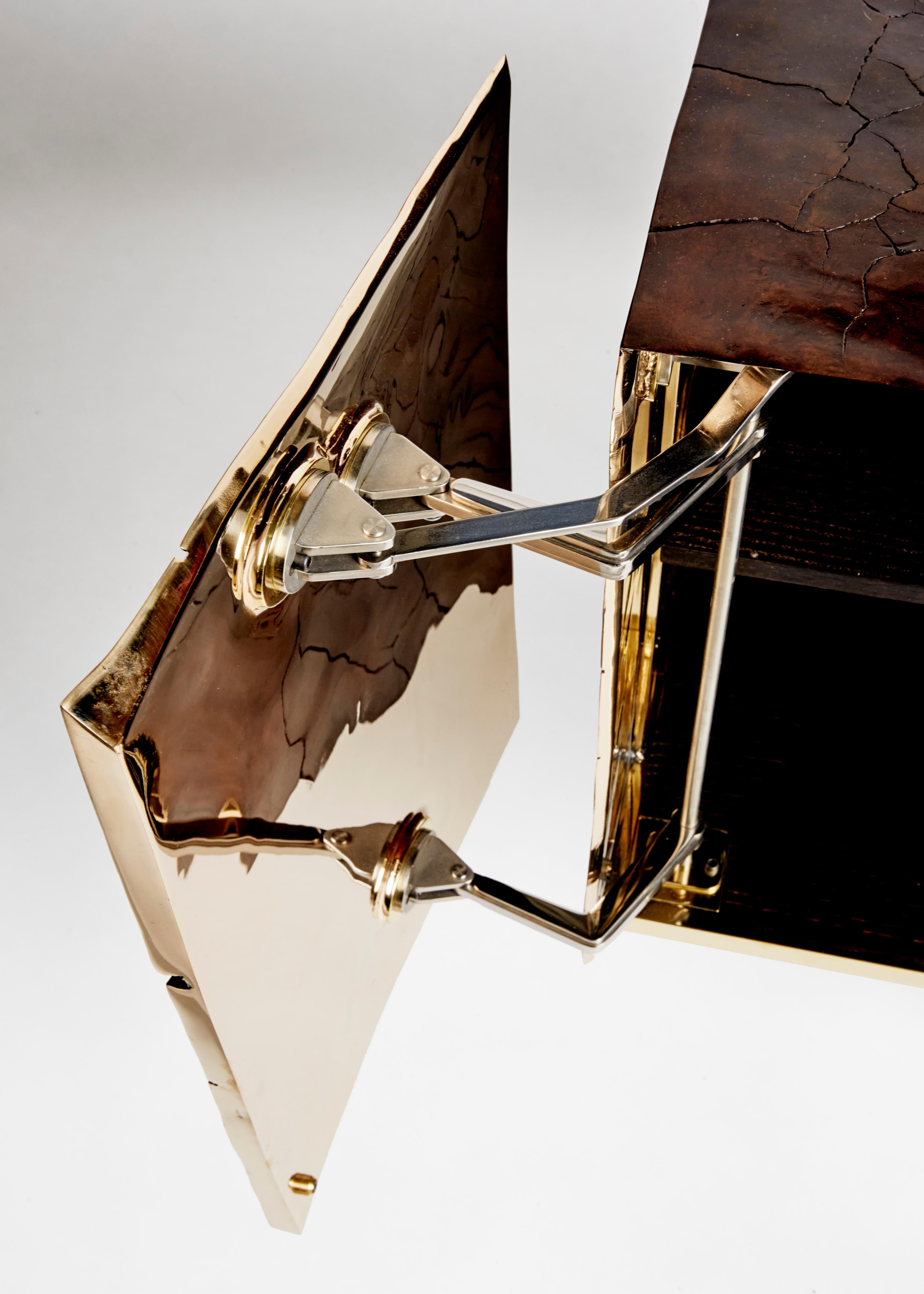 Credenza contemporanea in bronzo e legno di Erwan Boulloud, Francia in vendita 6