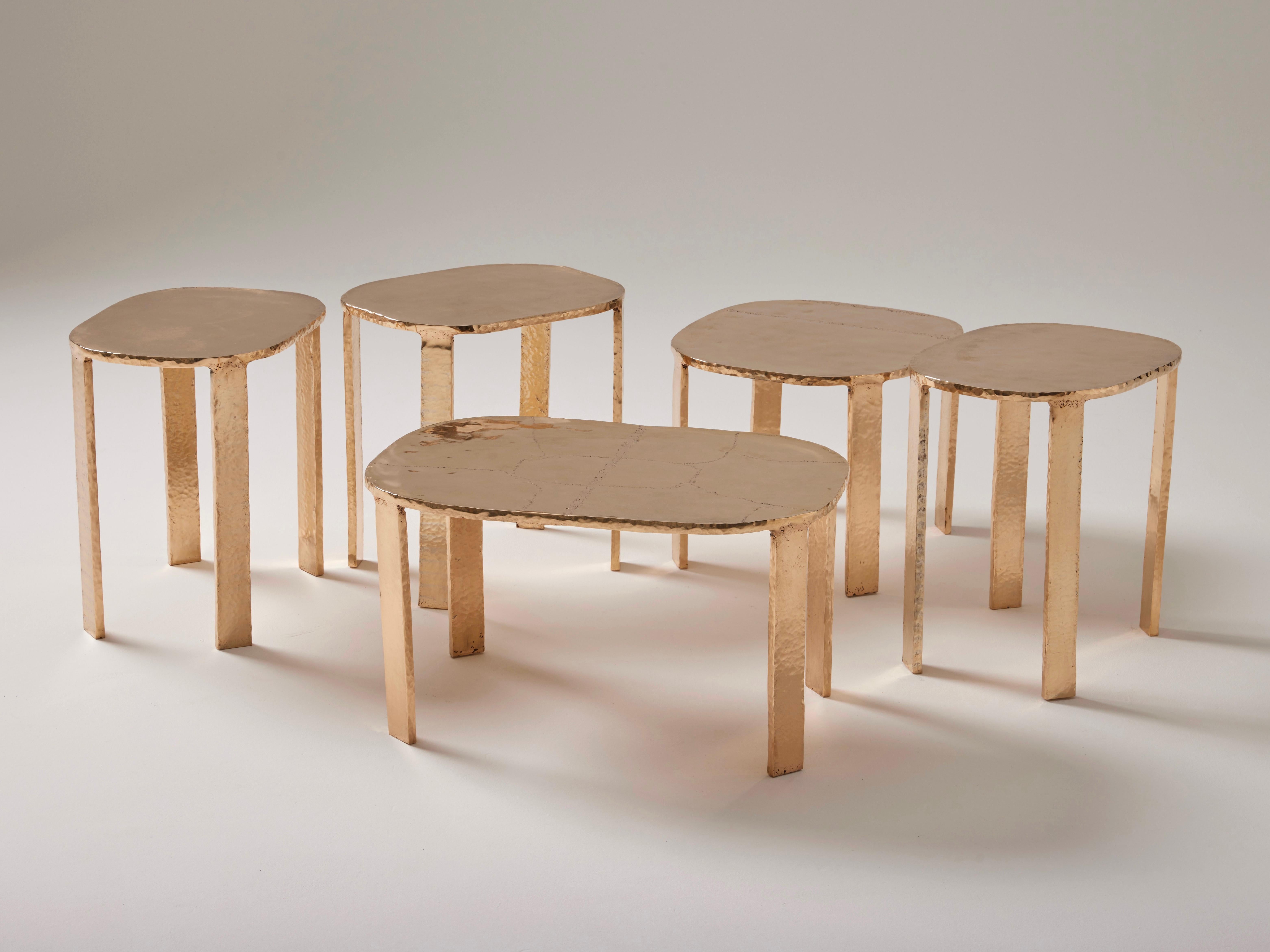 Table d'appoint contemporaine en bronze Auréas par Colo Studio, France en vente 3