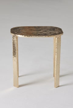 Table d'appoint contemporaine en bronze Auréas par Colo Studio, France